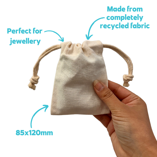 HERO Calico Drawstring Dust Bags - Custom or Plain - made with Recycled Cotton