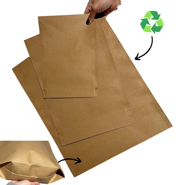 HERO Kraft Paper Shipping Mailers - 100% Recycled - from packs of 25