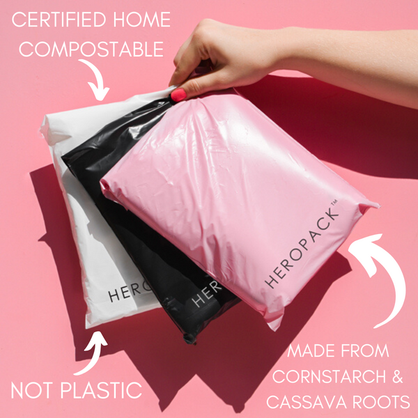 Custom Logo Printed Clothing Package Compostable Mailer Biodegradable Poly  Courier Shipping Packaging Plastic Pink Mailing Bag